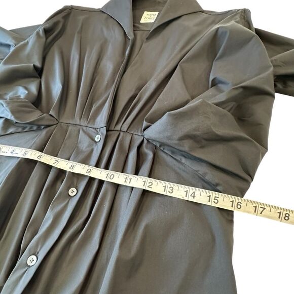 Sara Roka Black Art to Wear Stretch Mini Shirt Dress, 40/4 - Picture 7 of 9